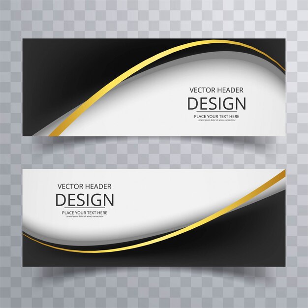 Free Vector | Dark modern wavy banners