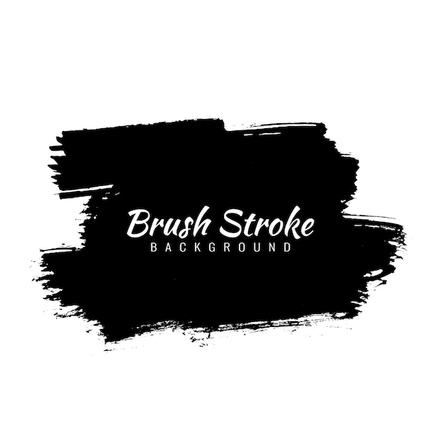 Free Vector | Decorative black watercolor brush stroke design vector