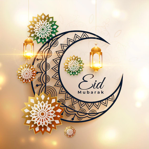 Free Vector | Decorative eid moon for holy festival background