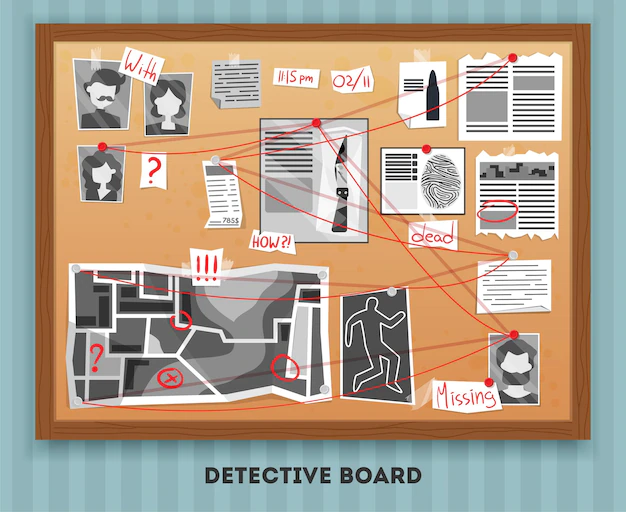 Free Vector | Detective board illustration