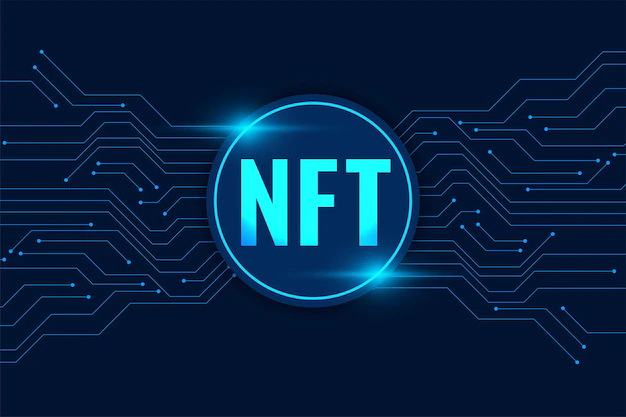 Free Vector | Digital nft non fungible token background design
