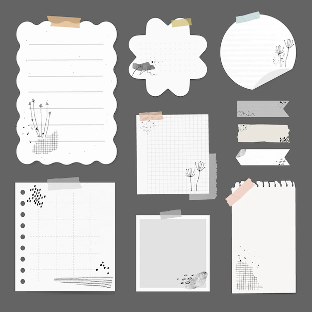 Free Vector | Digital stickers vector element set with memphis drawing