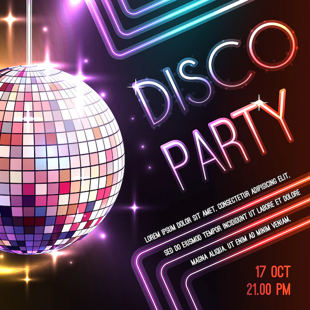 Free Vector | Disco party poster