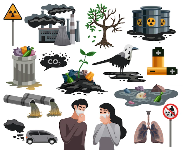 Free Vector | Ecological disasters element collection