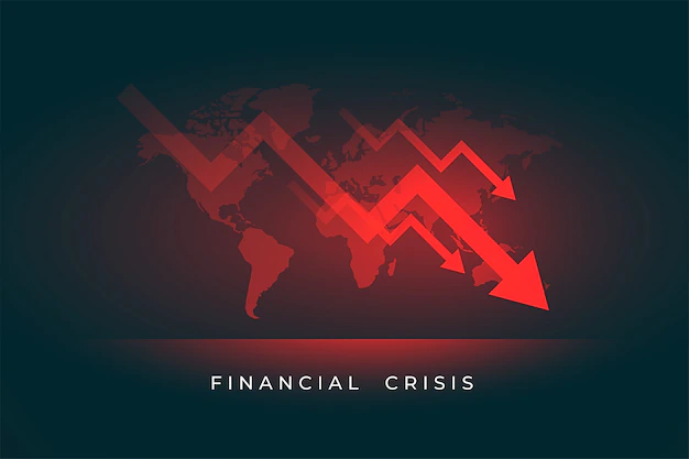 Free Vector | Economy stock market downfall of finacial crisis