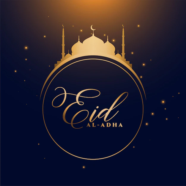 Free Vector | Eid al adha wishes card design