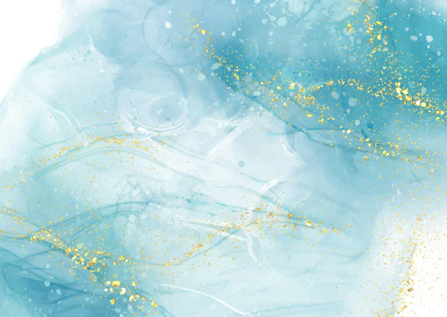 Free Vector | Elegant alcohol ink hand painted background with gold glitter elements