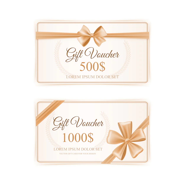 Free Vector | Elegant gift cards set