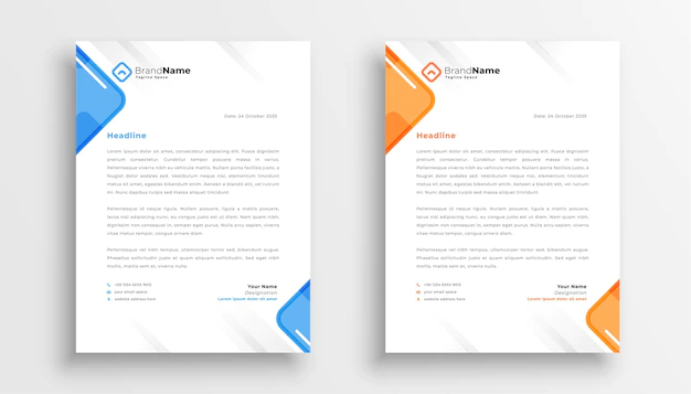 Free Vector | Elegant letterhead design template for your business