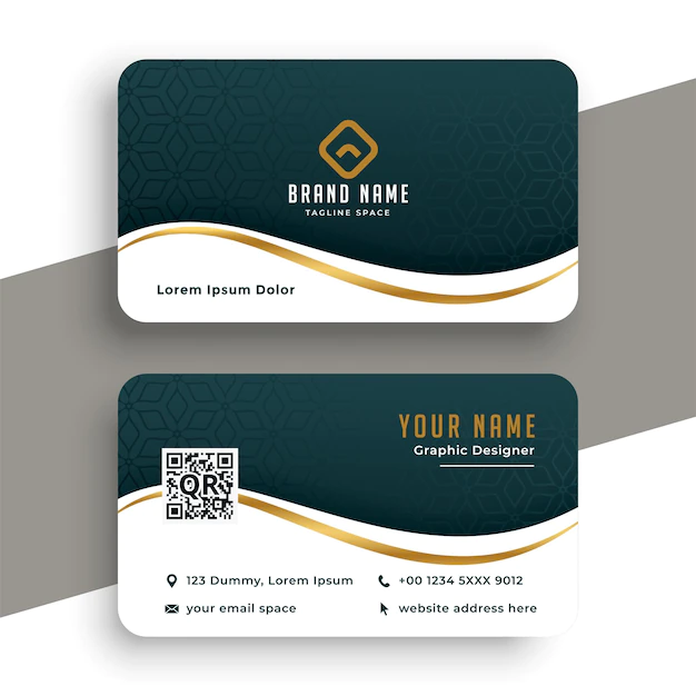 Free Vector | Elegant premium golden business card template