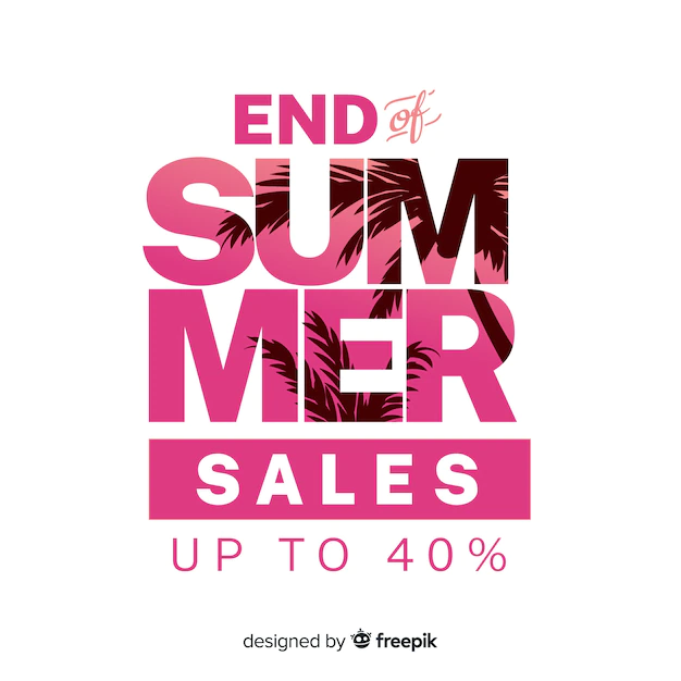 Free Vector | End of summer sales background