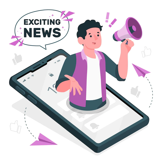 Free Vector | Exciting news concept illustration