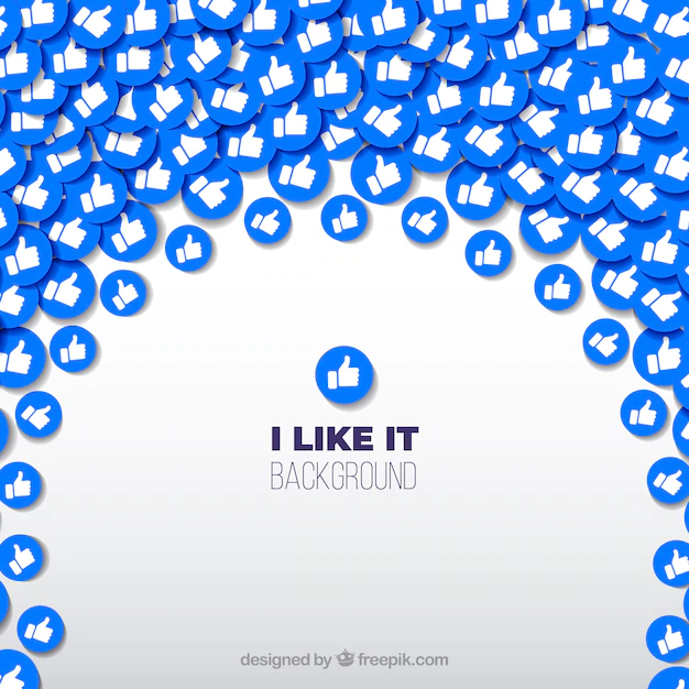 Free Vector | Facebook background with likes