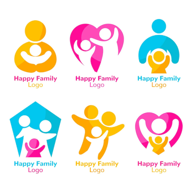 Free Vector | Family logo collection concept