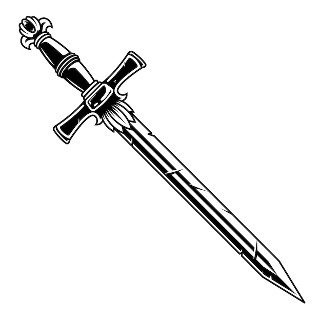 Free Vector | Fantasy warrior sword