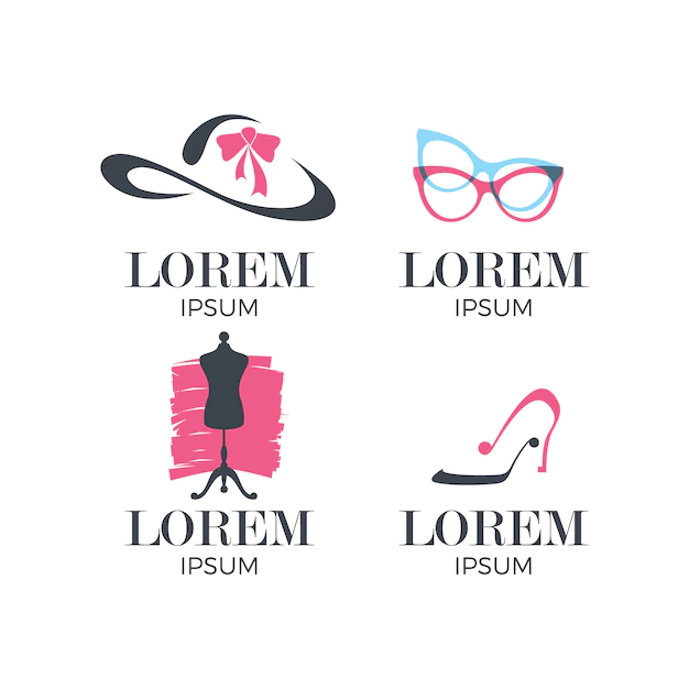 Free Vector | Fashion logo collection