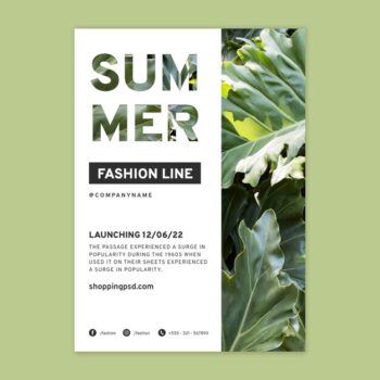 Free Vector | Fashion online shopping poster template