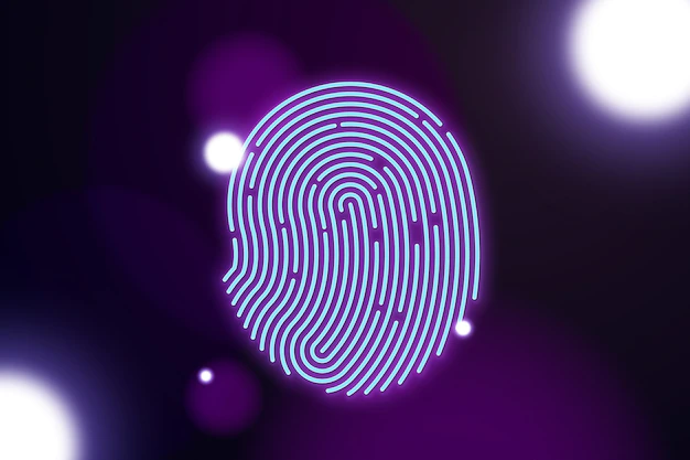 Free Vector | Fingerprint neon background