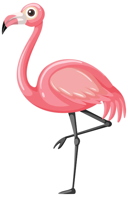 Free Vector | Flamingo in cartoon style isolated on white