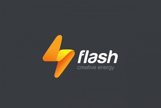 Free Vector | Flash logo icon.