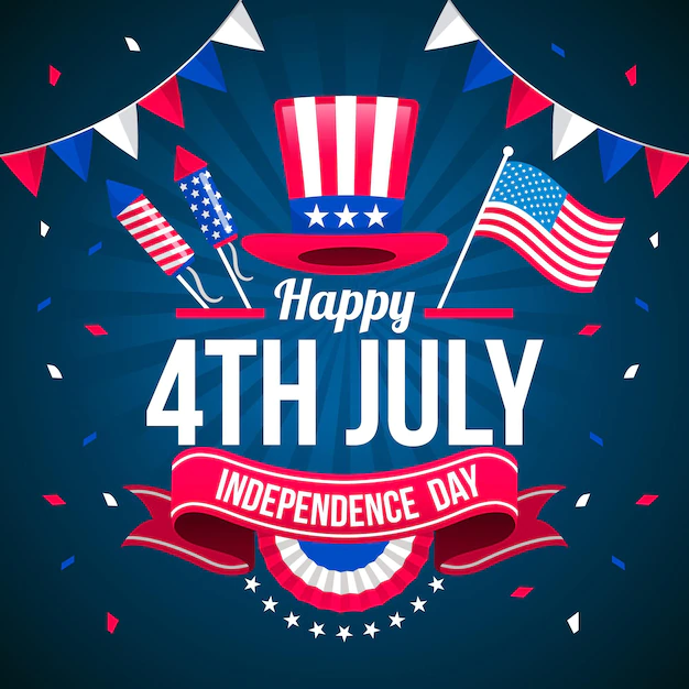 Free Vector | Flat 4th of july independence day