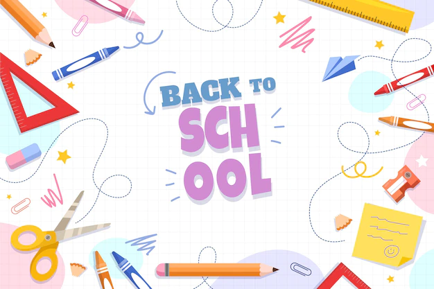 Free Vector | Flat back to school background