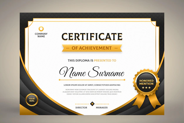 Free Vector | Flat certificate template