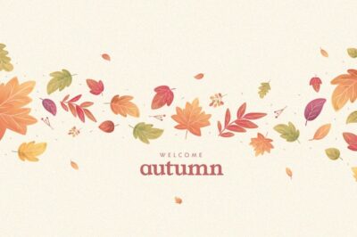 Free Vector | Flat design autumnal leaves background