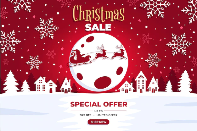 Free Vector | Flat design christmas sale