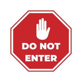 Free Vector | Flat design do not enter sign