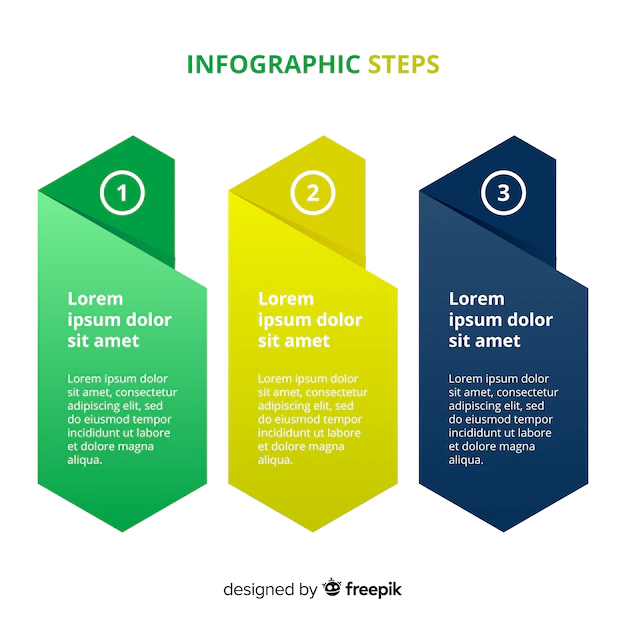 Free Vector | Flat infographic steps template