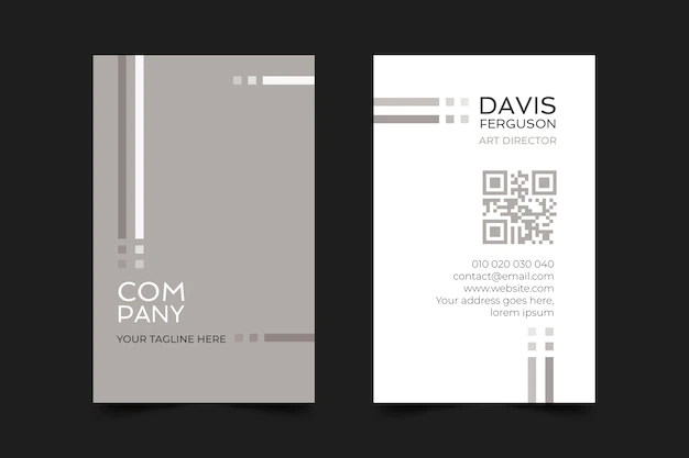 Free Vector | Flat minimal vertical business card template