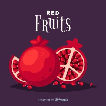 Free Vector | Flat pomegranate background