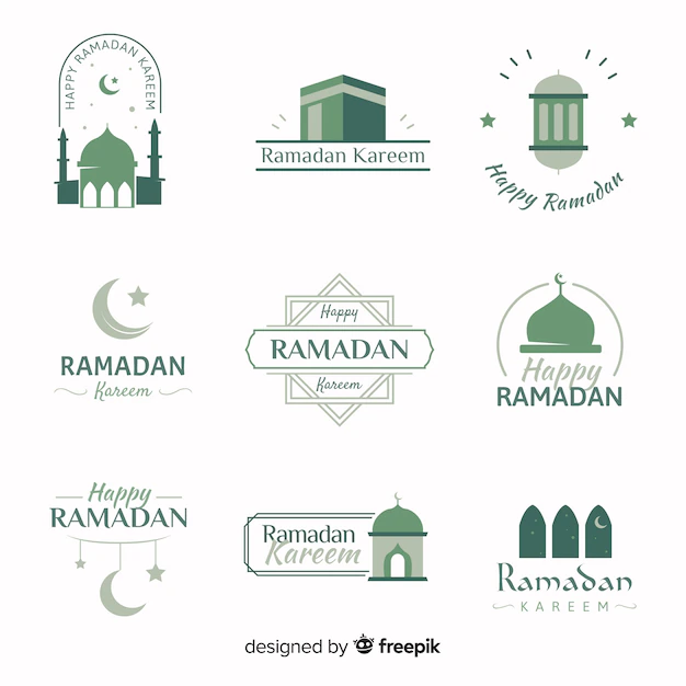 Free Vector | Flat ramadan label collection