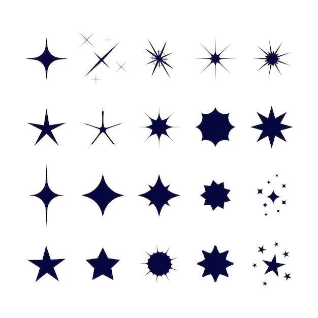 Free Vector | Flat sparklings star collection