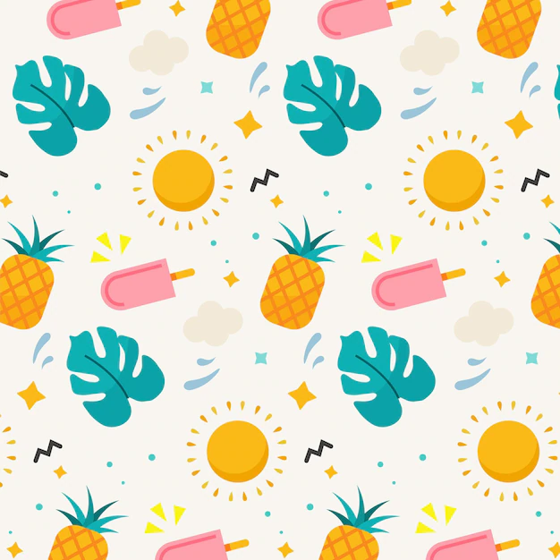 Free Vector | Flat summer pattern