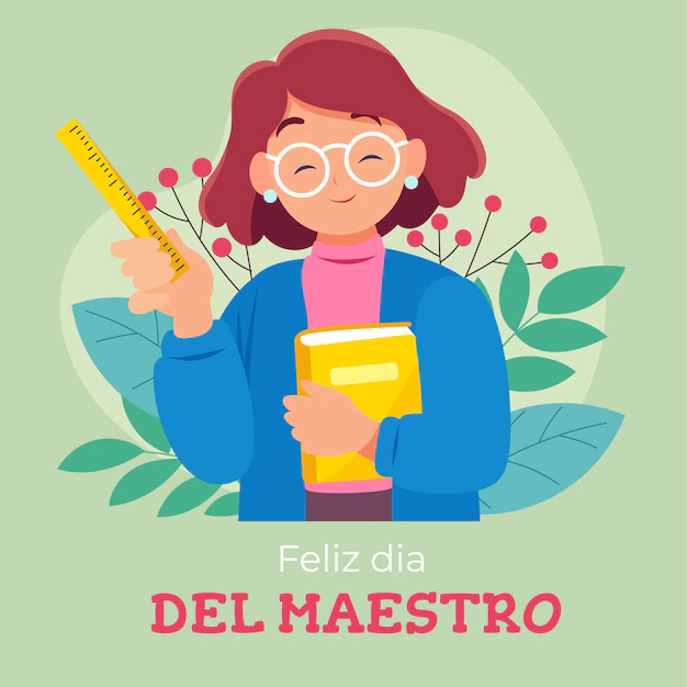 Free Vector | Flat teacher's day illustration in spanish
