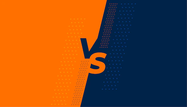 Free Vector | Flat versus vs banner screen design