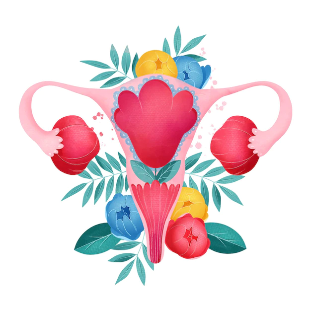 Free Vector | Floral design female reproductive system