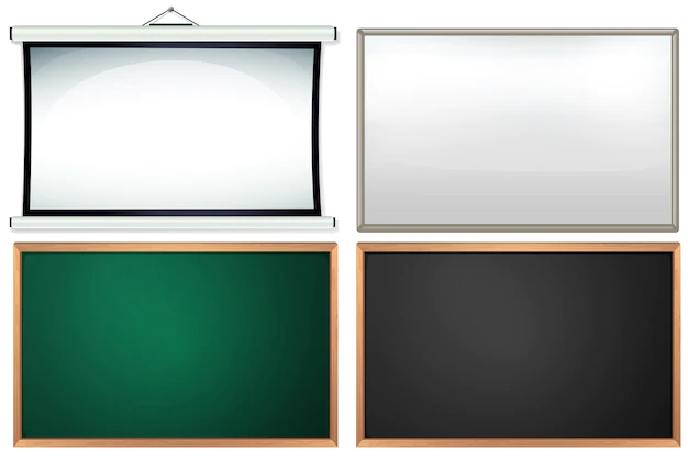 Free Vector | Four different board and frames