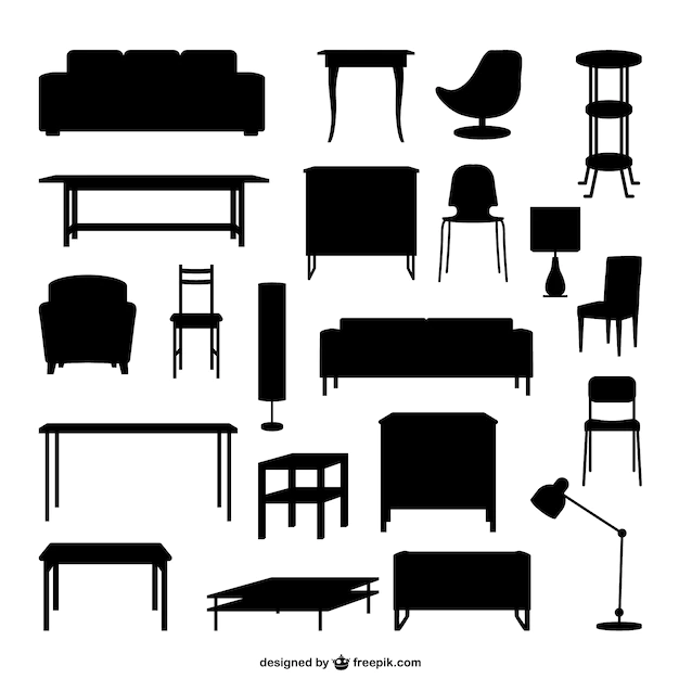 Free Vector | Furniture outlines