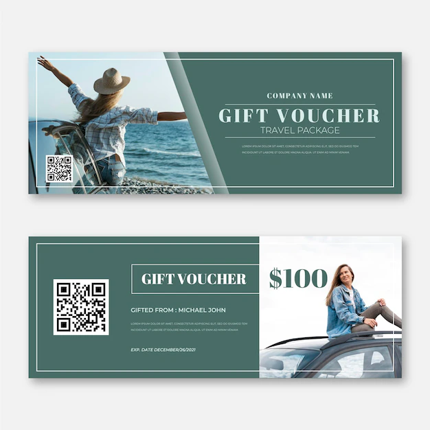 Free Vector | Gift voucher with discount template