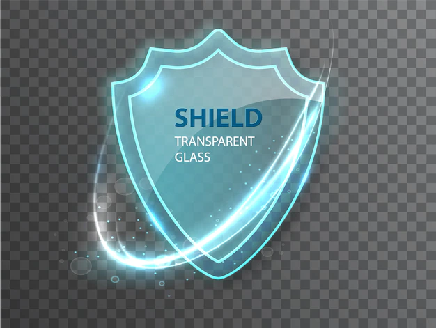 Free Vector | Glass transparent shield.