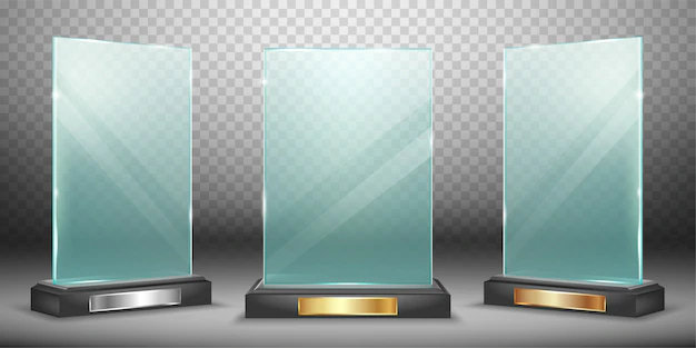 Free Vector | Glass trophy collection