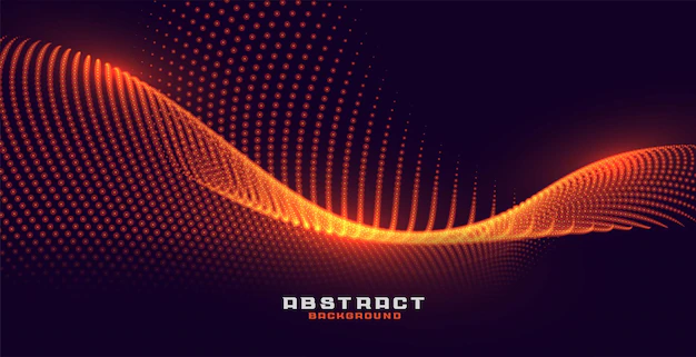 Free Vector | Glowing particles background with orange golden light effect