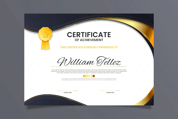 Free Vector | Golden luxury certificate template