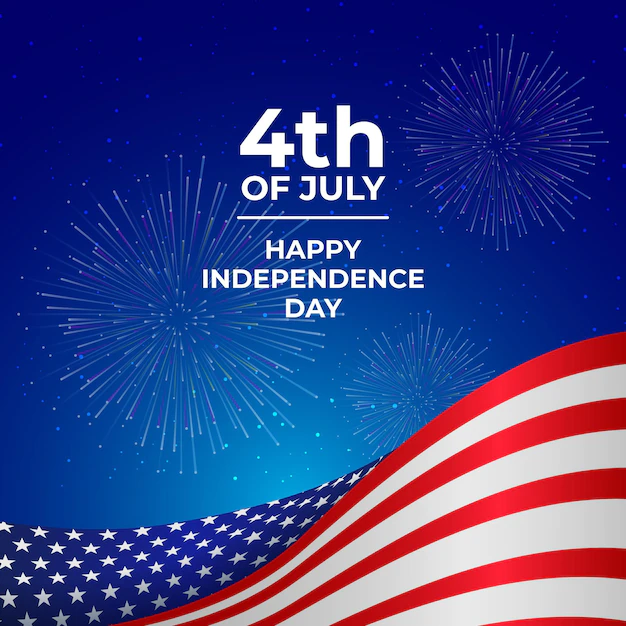 Free Vector | Gradient 4th of july - independence day illustration