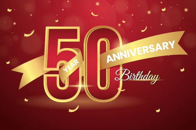 Free Vector | Gradient 50th anniversary or birthday design