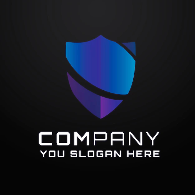 Free Vector | Gradient antivirus editable slogan  logo