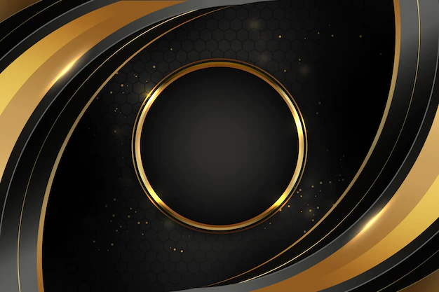 Free Vector | Gradient black backgrounds with golden frames